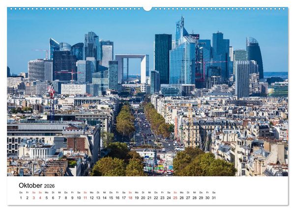 Produktbild: Unterwegs in der franz&ouml;sischen Hauptstadt Paris (Wandkalender 2026 DIN A2 quer), CALVENDO Monatskalender