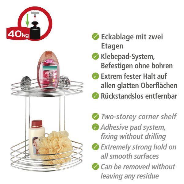 Produktbild: Turbo-Loc&reg; Eckregal 2 Ablagen, Befestigen ohne bohren