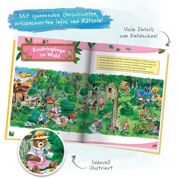 Produktbild: Tr&ouml;tsch Der Wald Geschichten Spiele Wissenswertes Stickerbuch