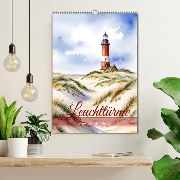 Produktbild: Leuchtt&uuml;rme, Wegweiser der Meere (Wandkalender 2026 DIN A2 hoch), CALVENDO Monatskalender