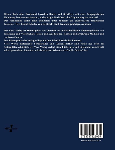 Produktbild: Ferdinand Lassalles Reden und Schriften