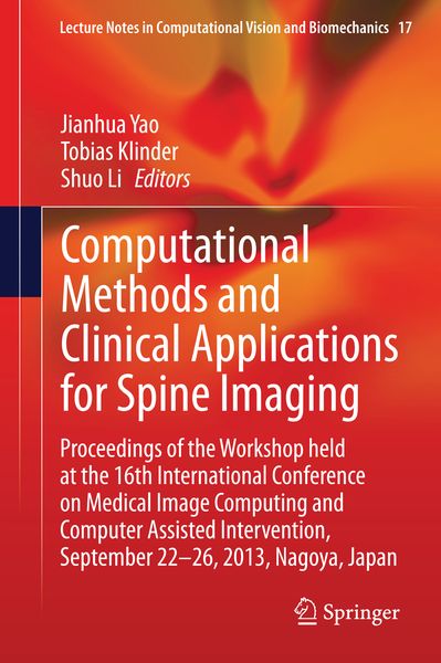 Produktbild: Computational Methods and Clinical Applications for Spine Imaging