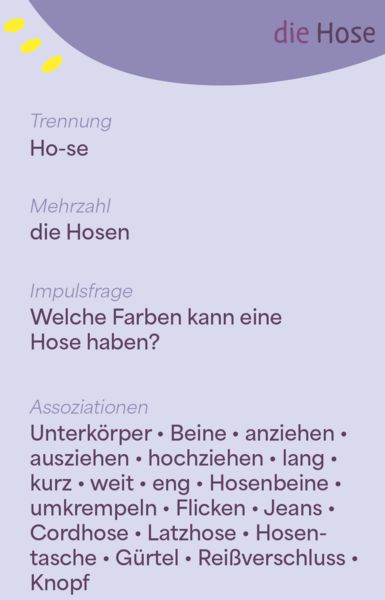 Produktbild: Wortschatzk&auml;rtchen: Kleidung