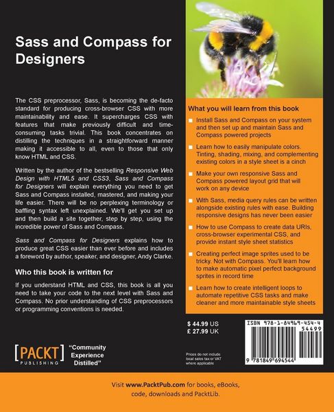 Produktbild: Sass and Compass for Designers
