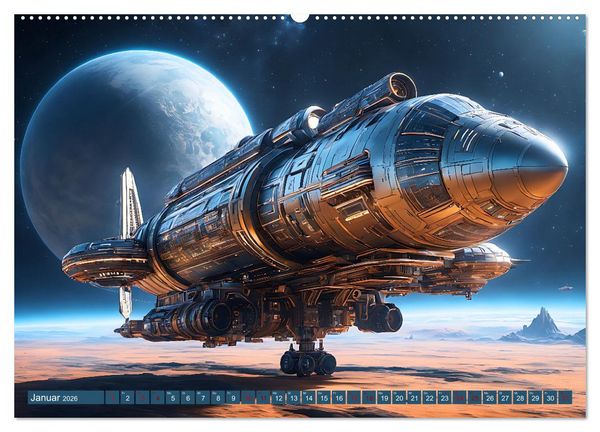 Produktbild: Alien Starships (Wandkalender 2026 DIN A2 quer), CALVENDO Monatskalender