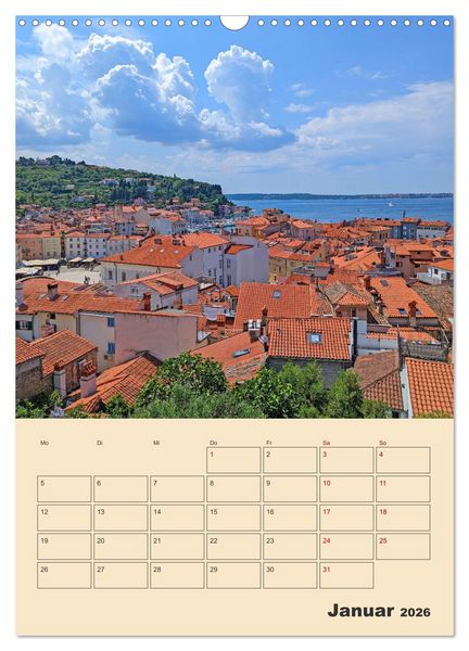 Produktbild: Piran, Sloweniens Perle am Mittelmeer (Wandkalender 2026 DIN A3 hoch), CALVENDO Monatskalender