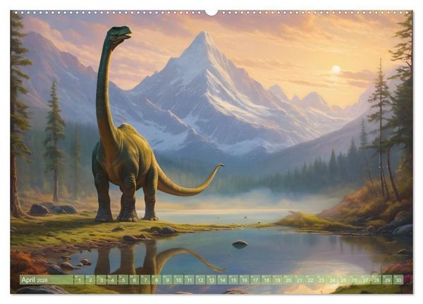 Produktbild: Eine Reise in die Vergangenheit - Entdeckung der Tierwelt (hochwertiger Premium Wandkalender 2026 DIN A2 quer), Kunstdruck in Hochglanz
