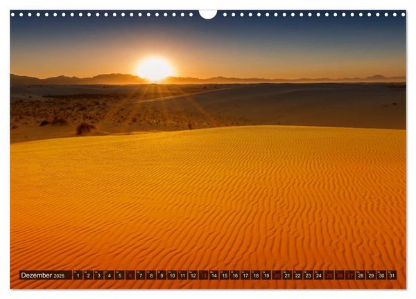 Produktbild: WHITE SANDS Die wei&szlig;e W&uuml;ste in New Mexico (Wandkalender 2026 DIN A3 quer), CALVENDO Monatskalender