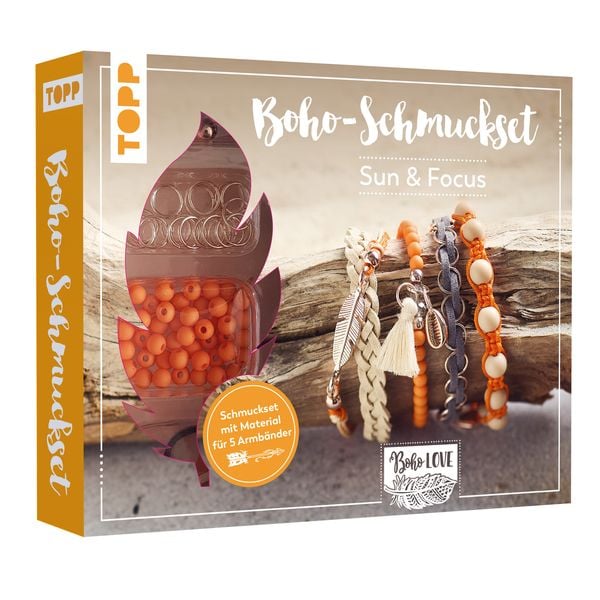 Boho-Schmuckset Sun & Focus (Orange)