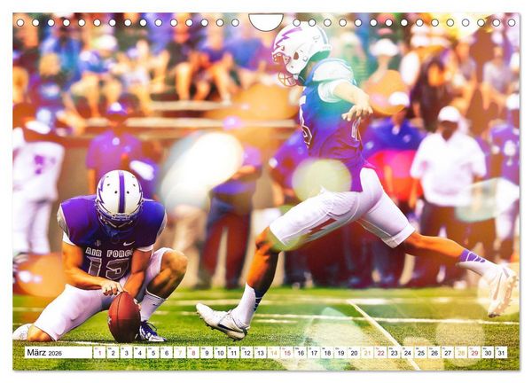 Produktbild: American Football - Power (Wandkalender 2026 DIN A4 quer), CALVENDO Monatskalender