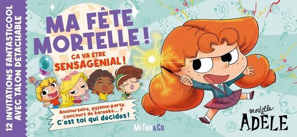 Produktbild: Mortelle Ad&egrave;le : 12 invitations fantasticool avec talon d&eacute;tachable