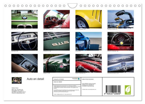 Produktbild: Auto en detail (Wandkalender 2026 DIN A4 quer), CALVENDO Monatskalender
