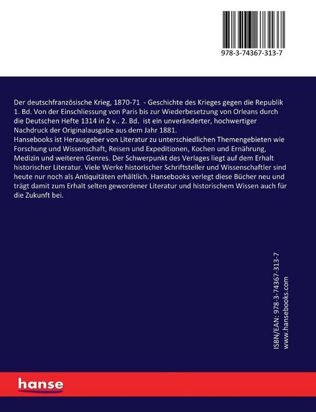 Produktbild: Der deutschfranz&ouml;sische Krieg, 1870-71