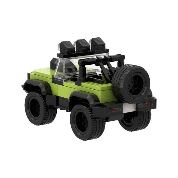 Produktbild: BRIXIES 222101 - Mini Gel&auml;ndewagen gr&uuml;n, 3D Konstruktionsbausatz, ca. 178 Teile