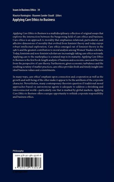 Produktbild: Applying Care Ethics to Business