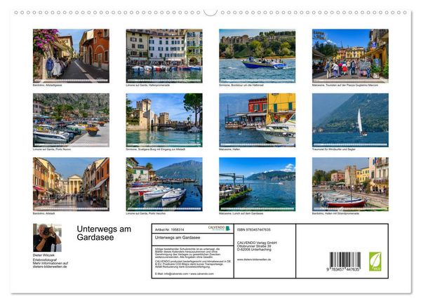 Produktbild: Unterwegs am Gardasee (hochwertiger Premium Wandkalender 2026 DIN A2 quer), Kunstdruck in Hochglanz
