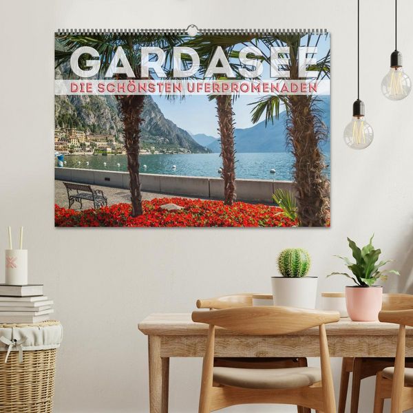Produktbild: GARDASEE Die sch&ouml;nsten Uferpromenaden (Wandkalender 2026 DIN A2 quer), CALVENDO Monatskalender