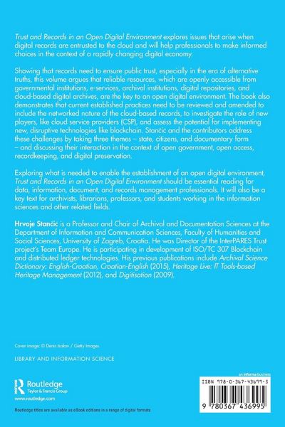 Produktbild: Trust and Records in an Open Digital Environment