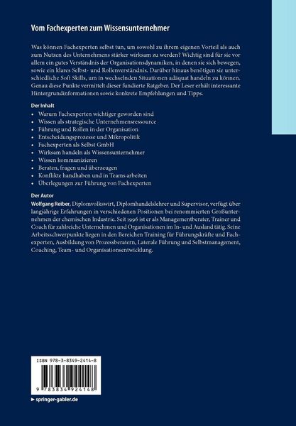 Produktbild: Vom Fachexperten zum Wissensunternehmer
