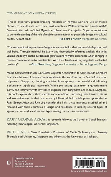 Produktbild: Mobile Communication and Low-Skilled Migrants' Acculturation to Cosmopolitan Singapore