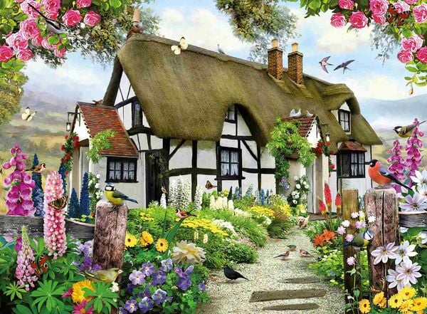 Produktbild: Erwachsenenpuzzle 500 Teile - Vertr&auml;umtes Cottage