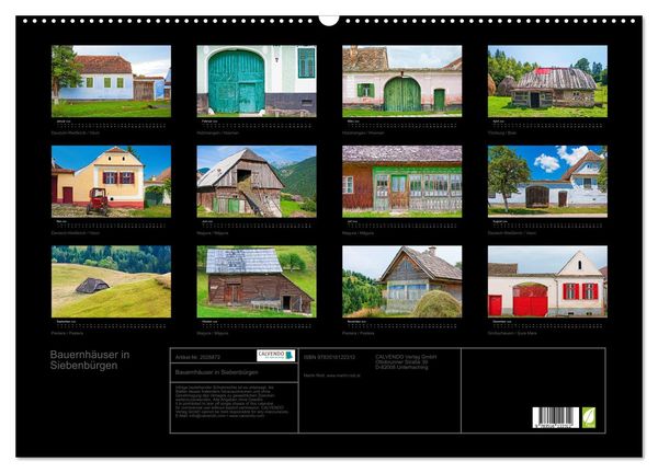 Produktbild: Bauernh&auml;user in Siebenb&uuml;rgen (Wandkalender 2026 DIN A2 quer), CALVENDO Monatskalender