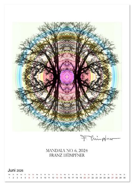 Produktbild: Mandala Artworks - Kunstkalender von Franz Huempfner (Tischkalender 2026 DIN A5 hoch), CALVENDO Monatskalender