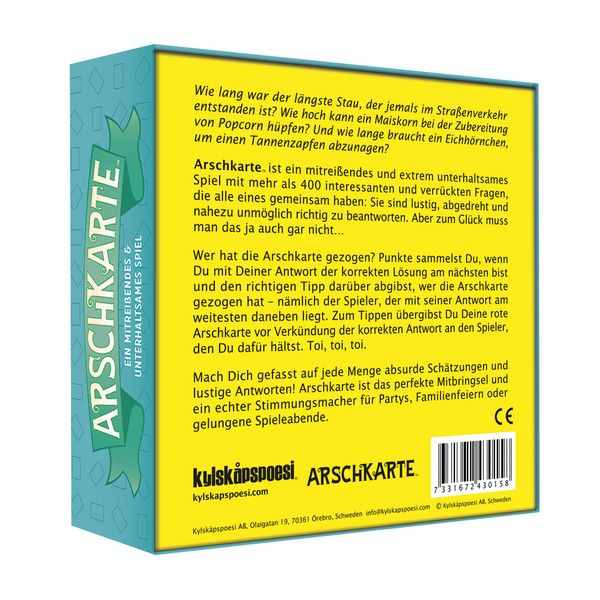 Produktbild: Pegasus - Arschkarte, Wer hat die Arschkarte gezogen? Kartenspiel, Mitbringspiel