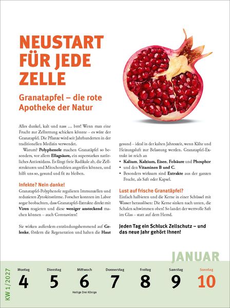 Produktbild: Fit und gesund durchs Jahr &ndash; Der Strunz-Wochenkalender 2027