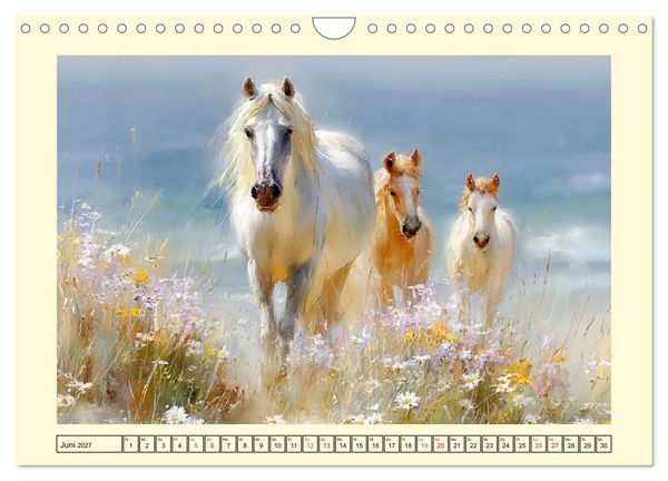 Produktbild: Hufe am Strand. Pferde im Schein des K&uuml;stenlichts (Wandkalender 2027 DIN A4 quer), CALVENDO Monatskalender