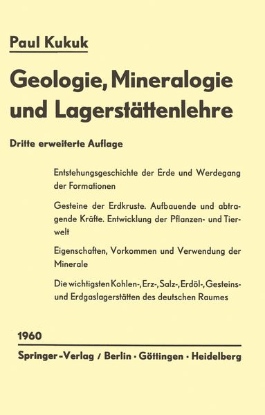 Produktbild: Geologie, Mineralogie und Lagerst&auml;ttenlehre