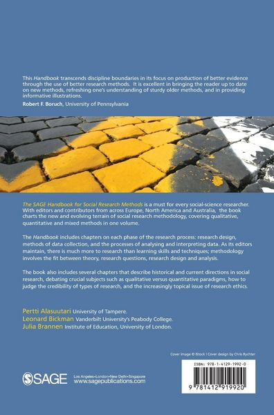 Produktbild: The SAGE Handbook of Social Research Methods