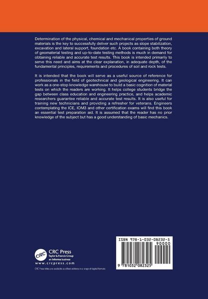 Produktbild: Handbook of Geotechnical Testing