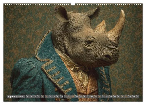 Produktbild: Tierisch gut angezogen (hochwertiger Premium Wandkalender 2026 DIN A2 quer), Kunstdruck in Hochglanz