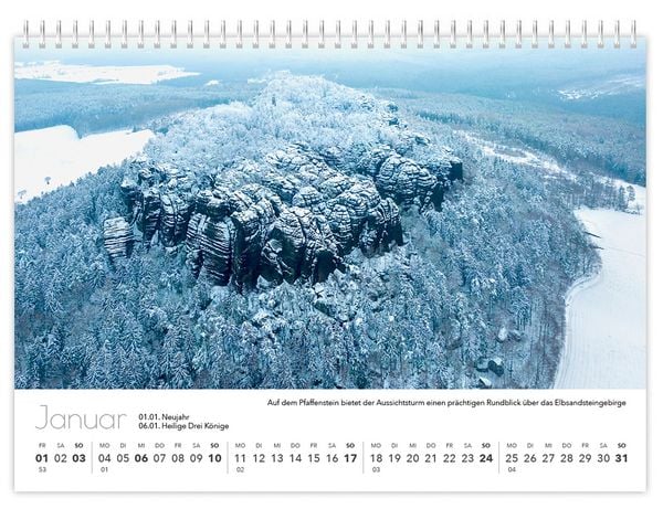 Produktbild: Kalender Sachsen von oben kompakt 2027