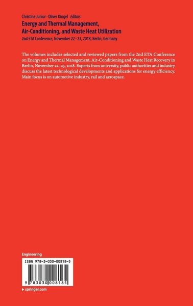 Produktbild: Energy and Thermal Management, Air-Conditioning, and Waste Heat Utilization
