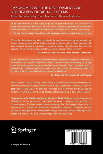 Produktbild: Taxonomies for the Development and Verification of Digital Systems
