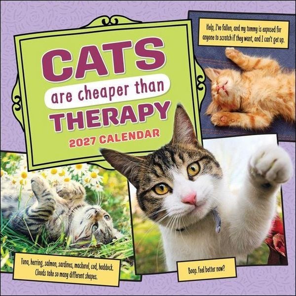 Produktbild: Cats Are Cheaper Than Therapy 2027 Wall Calendar