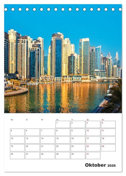 Produktbild: Dubai - Urlaubsplaner (Tischkalender 2026 DIN A5 hoch), CALVENDO Monatskalender
