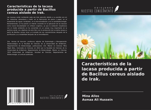 Produktbild: Caracter&iacute;sticas de la lacasa producida a partir de Bacillus cereus aislado de Irak.