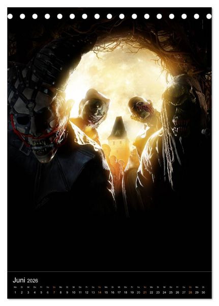 Produktbild: Halloween Optische Illusionen - Kalender 2026 (Tischkalender 2026 DIN A5 hoch), CALVENDO Monatskalender