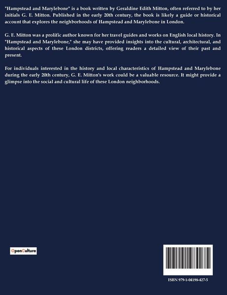 Produktbild: Hampstead And Marylebone