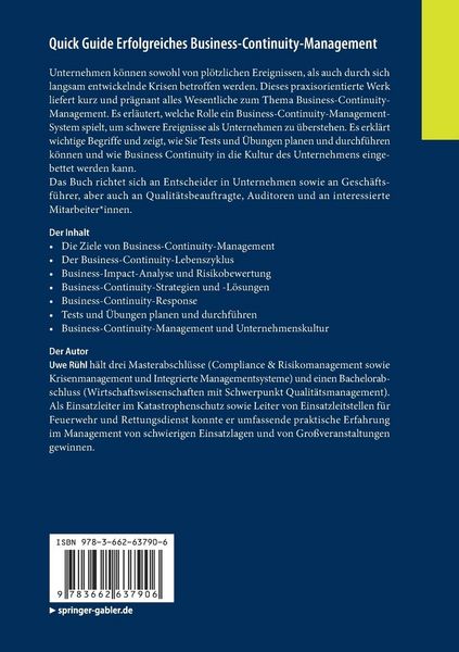 Produktbild: Quick Guide Erfolgreiches Business-Continuity-Management