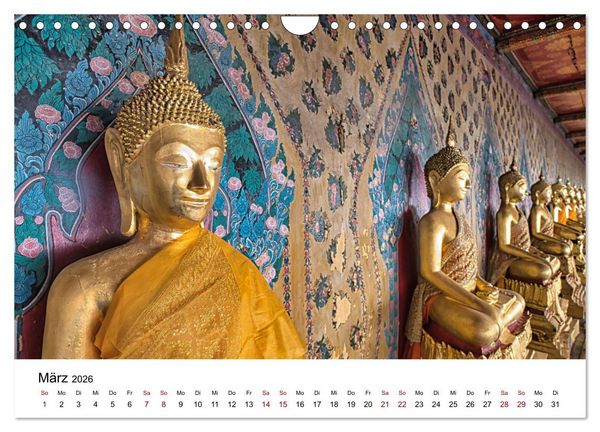 Produktbild: Buddhistische Tempel Thailand (Wandkalender 2026 DIN A4 quer), CALVENDO Monatskalender