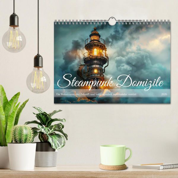 Produktbild: Steampunk Domizile (Wandkalender 2026 DIN A4 quer), CALVENDO Monatskalender