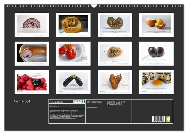 Produktbild: FunnyFood (Wandkalender 2026 DIN A2 quer), CALVENDO Monatskalender