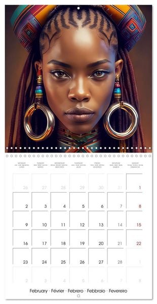 Produktbild: Women from Africa - Portraits in the style of African culture (Wall Calendar 2026 12 &times; 12 Inch) CALVENDO 12 Month Wall Calendar