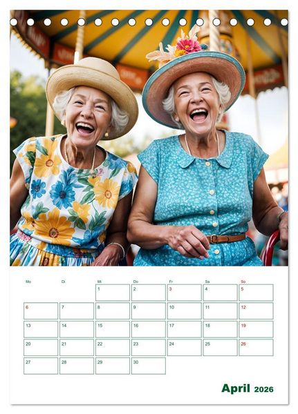 Produktbild: Alt, aber oho - Graue Haare, bunte Abenteuer (Tischkalender 2026 DIN A5 hoch), CALVENDO Monatskalender