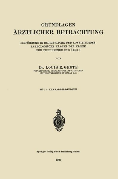 Produktbild: Grundlagen &Auml;rztlicher Betrachtung