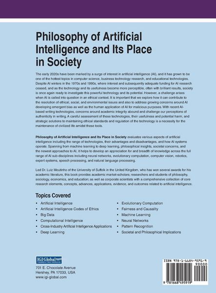 Produktbild: Philosophy of Artificial Intelligence and Its Place in Society